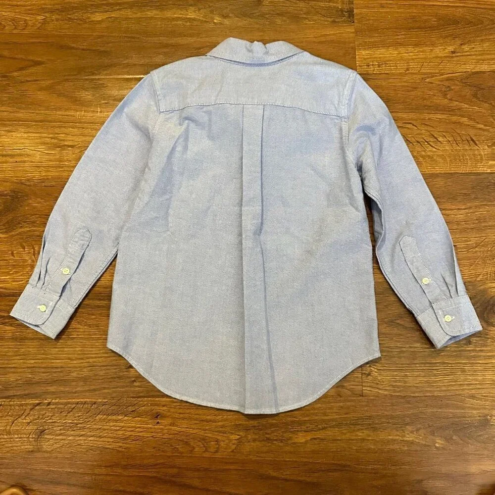 Ralph Lauren cotton twill large pony embroidered logo button front shirt